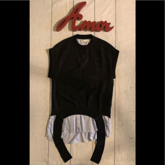 NWT Zara Size Small Combination Hi-Lo Mini Dress - Picture 11 of 11